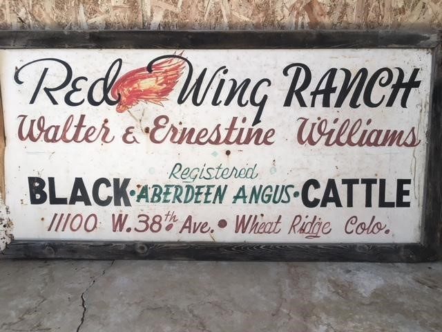 Original sign from Red Wing Ranch